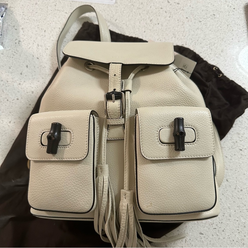 Excellent condition! Authentic gucci bamboo backpack